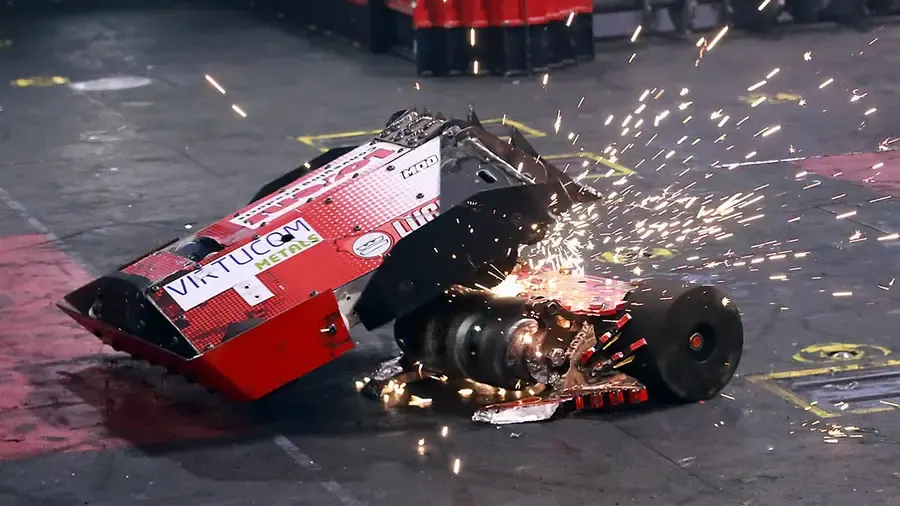 Championship robot sparks flying in BattleBots Destruct-A-Thon live robotic combat show Las Vegas