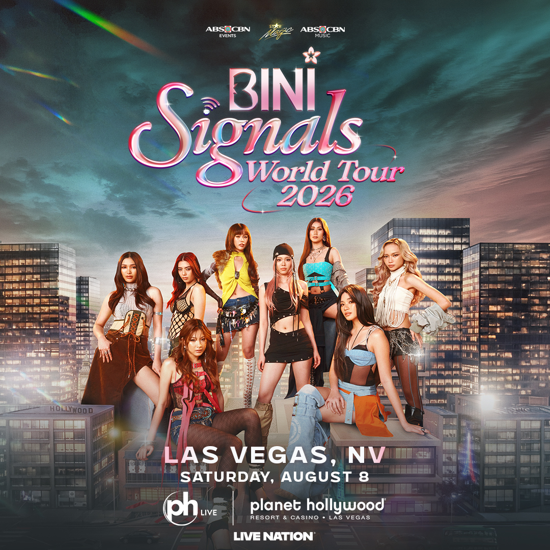 BINI Signals World Tour 2026 official Las Vegas show poster